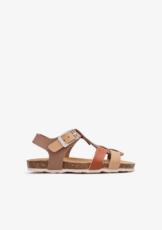 Multi Brown Strips Bio Sandals