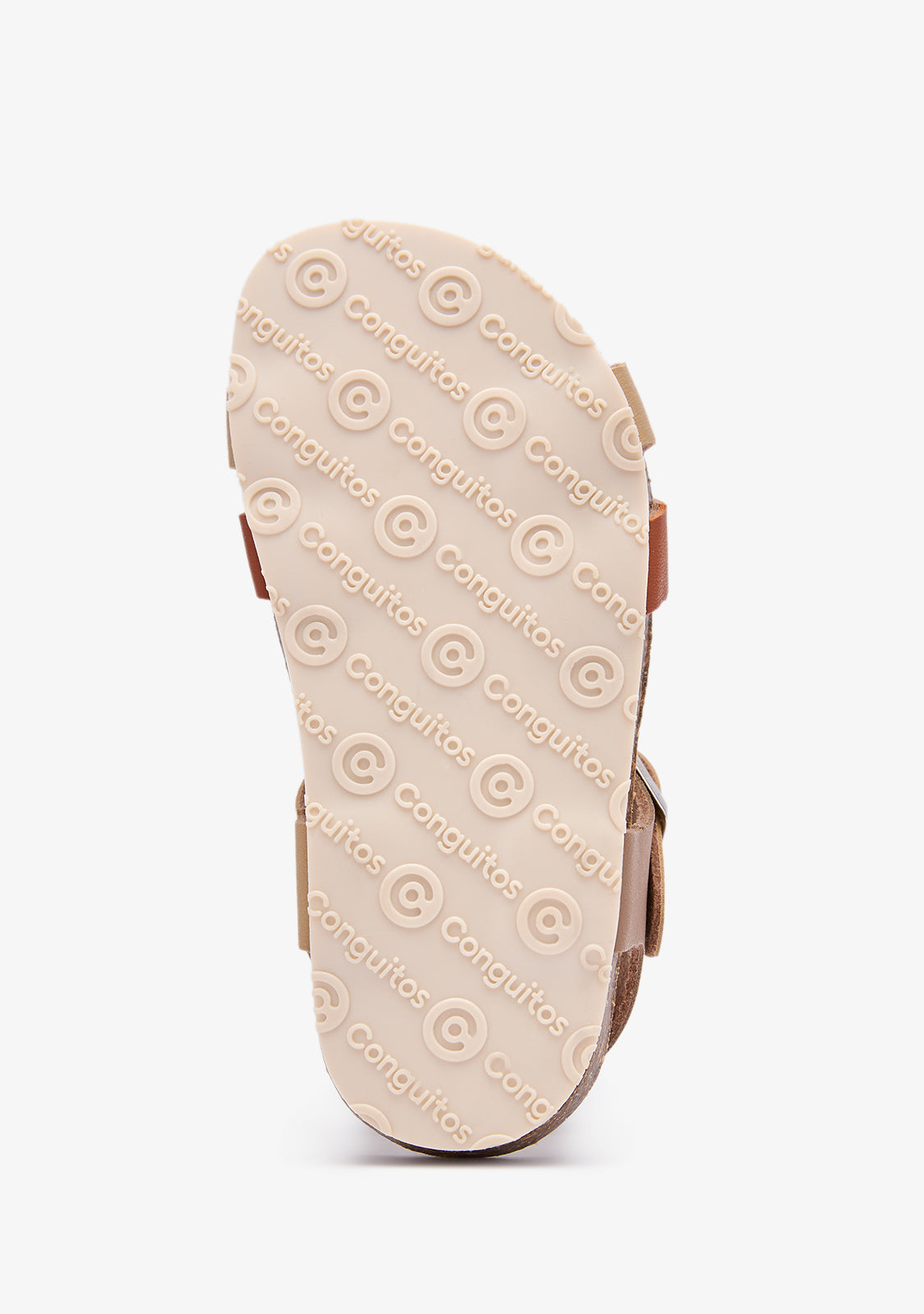 Bio-Sandalen mit mehreren braunen Streifen