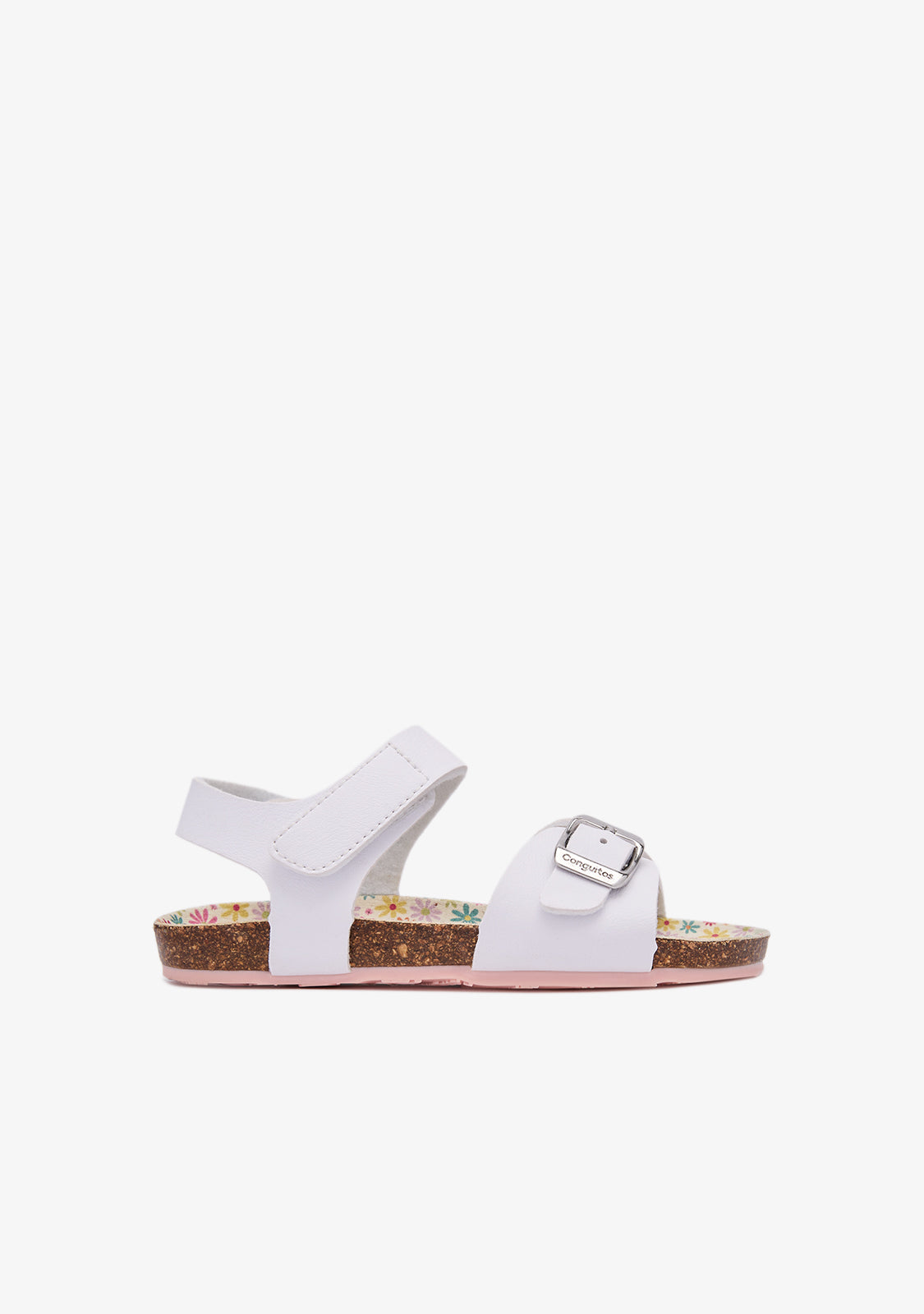 White Buckle Bio Sandals