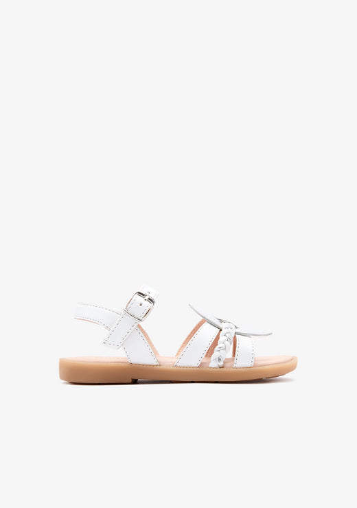 White Strips Sandals