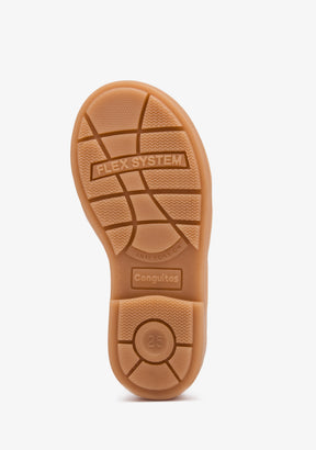 Sandálias de Pele com Corações Metalizados