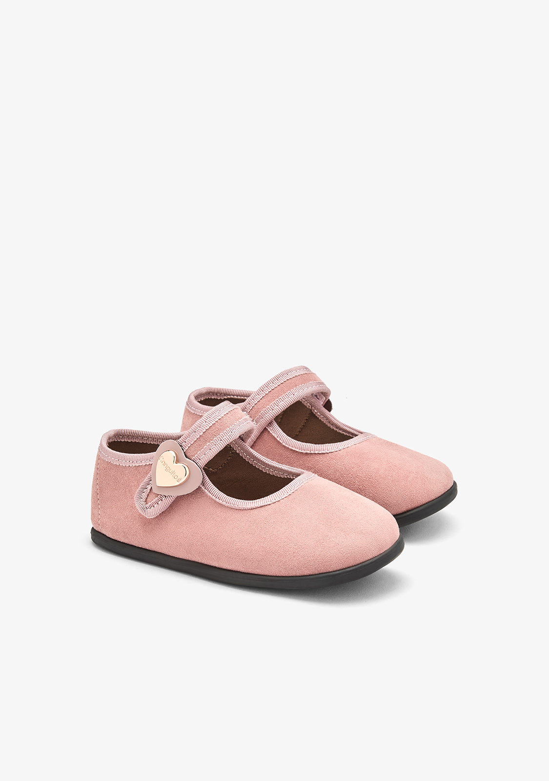 Pink Barefoot Mary Janes with Hear