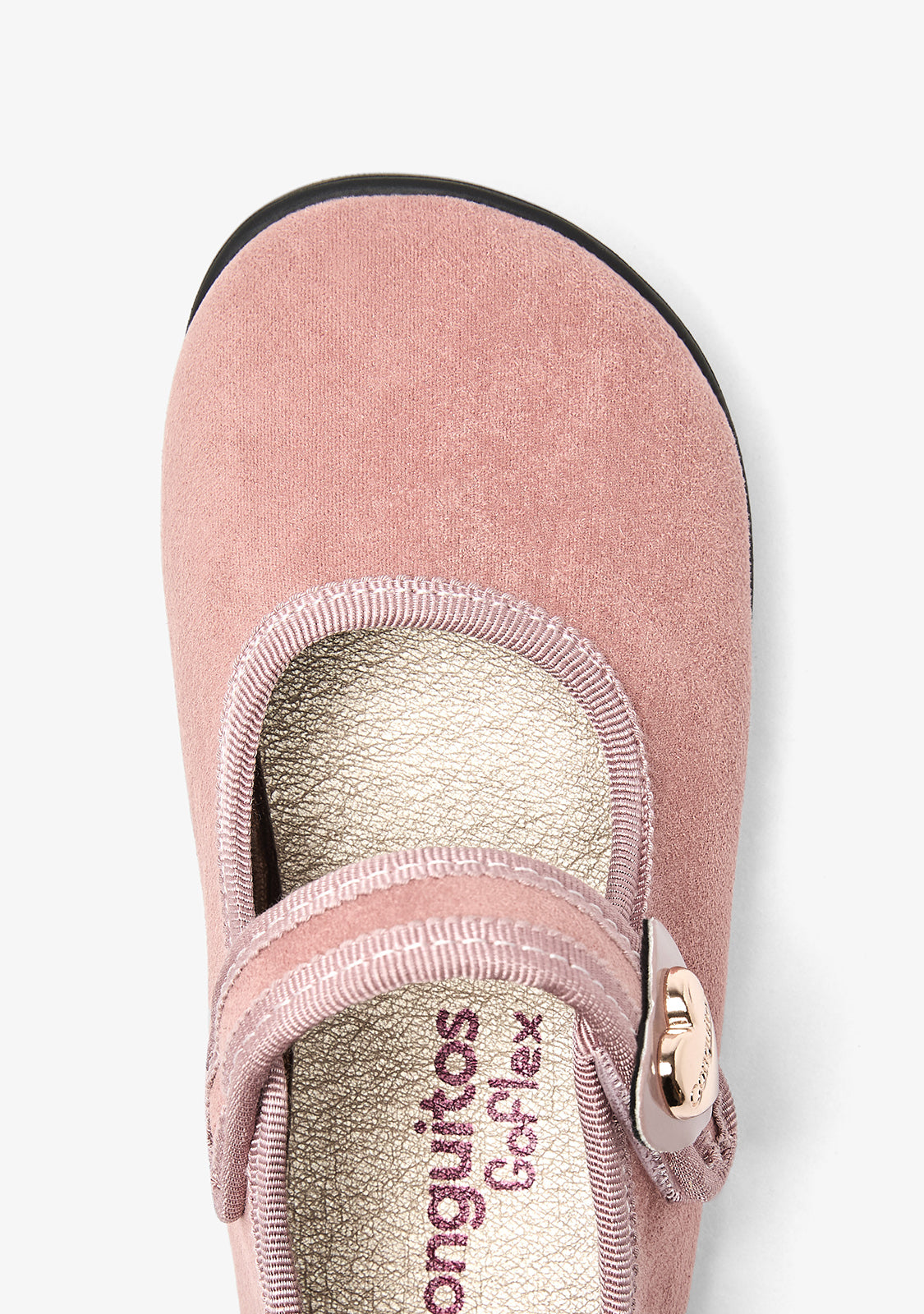Pink Barefoot Mary Janes with Hear