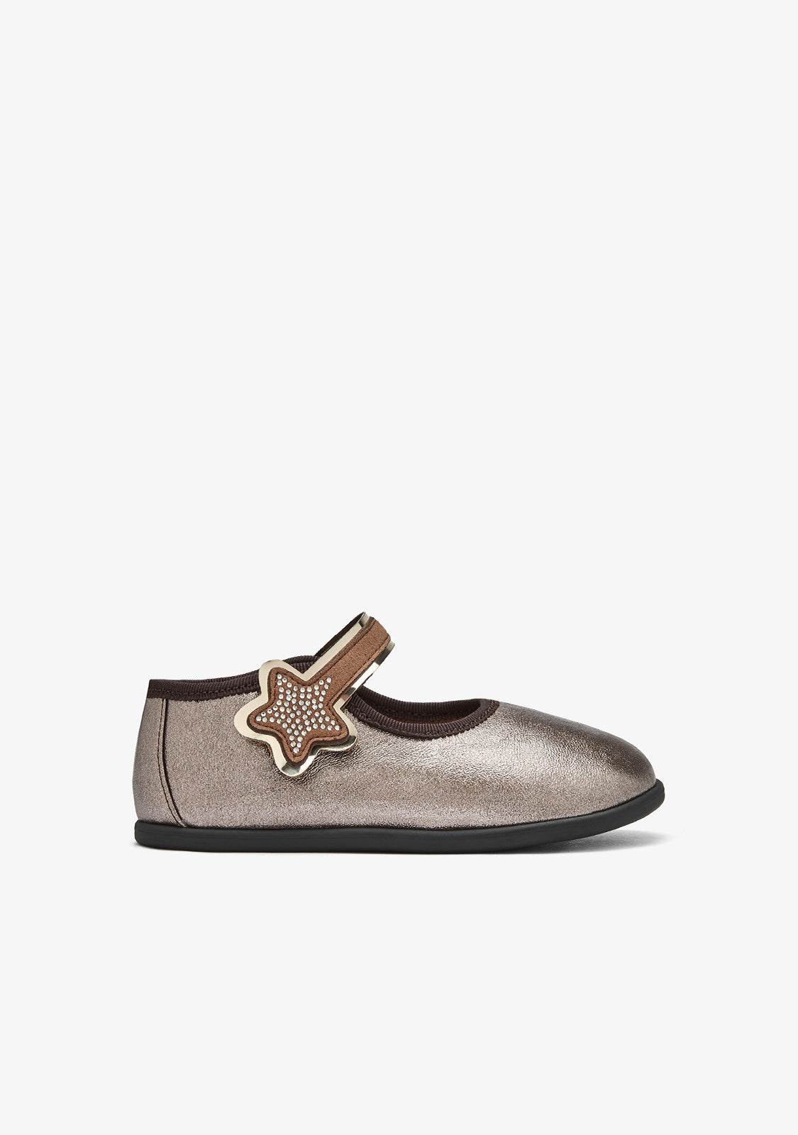 CONGUITOS ZAPATOS / MERCEDITAS Cooper Metallic Barefoot Mary Janes with Star