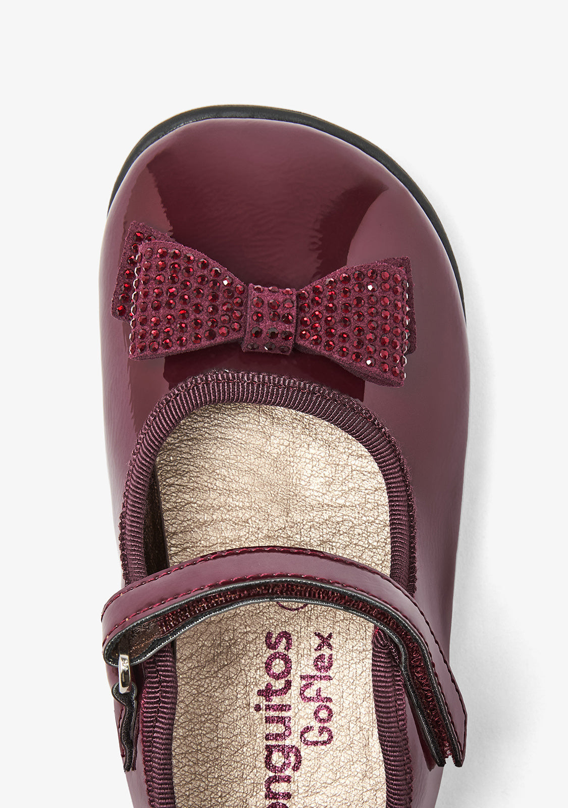 Mary Jane barefoot bordeaux con fiocco