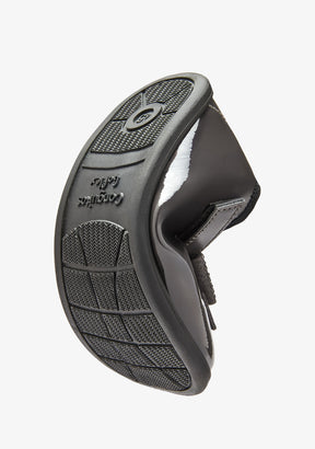 Mary Jane barefoot grigio metallizzato con fiocco