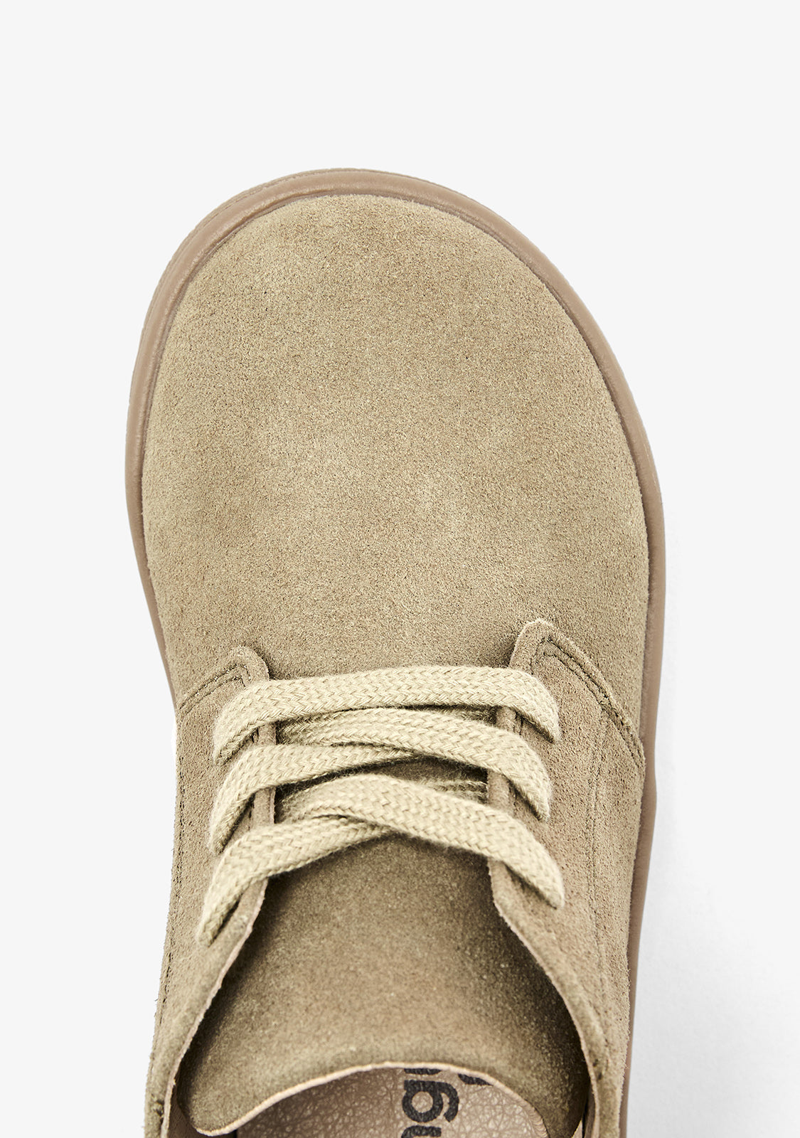 Stivaletti safari barefoot beige effetto camoscio