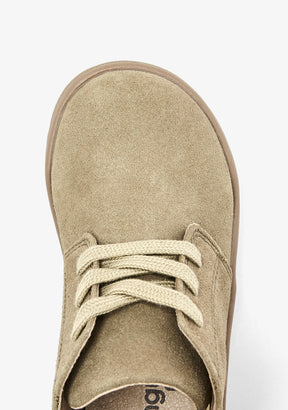 Stivaletti safari barefoot beige effetto camoscio