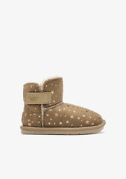 Botas australianas barefoot taupe com estrelas