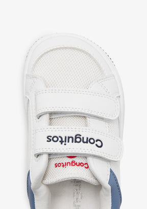 Weiß-blaue Barfuß-Goflex-Sneaker