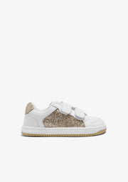 Scarpe da ginnastica Goflex a piedi nudi con glitter dorati