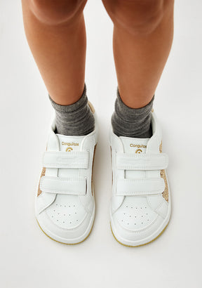 Barefoot Goflex Gold Glitter Sneakers