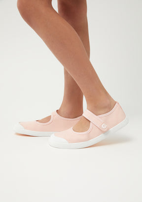 Rosa Canvas Barfuß-Goflex-Mary-Janes