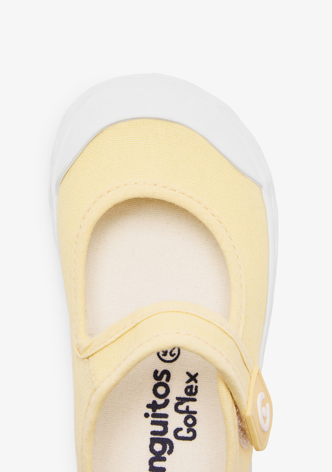 Mary Jane Goflex Barfußschuh Gelbes Canvas