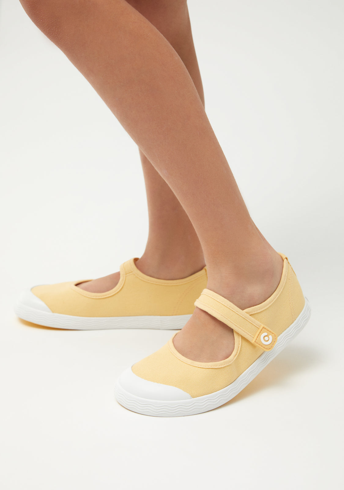 Mary Jane Goflex Barfußschuh Gelbes Canvas