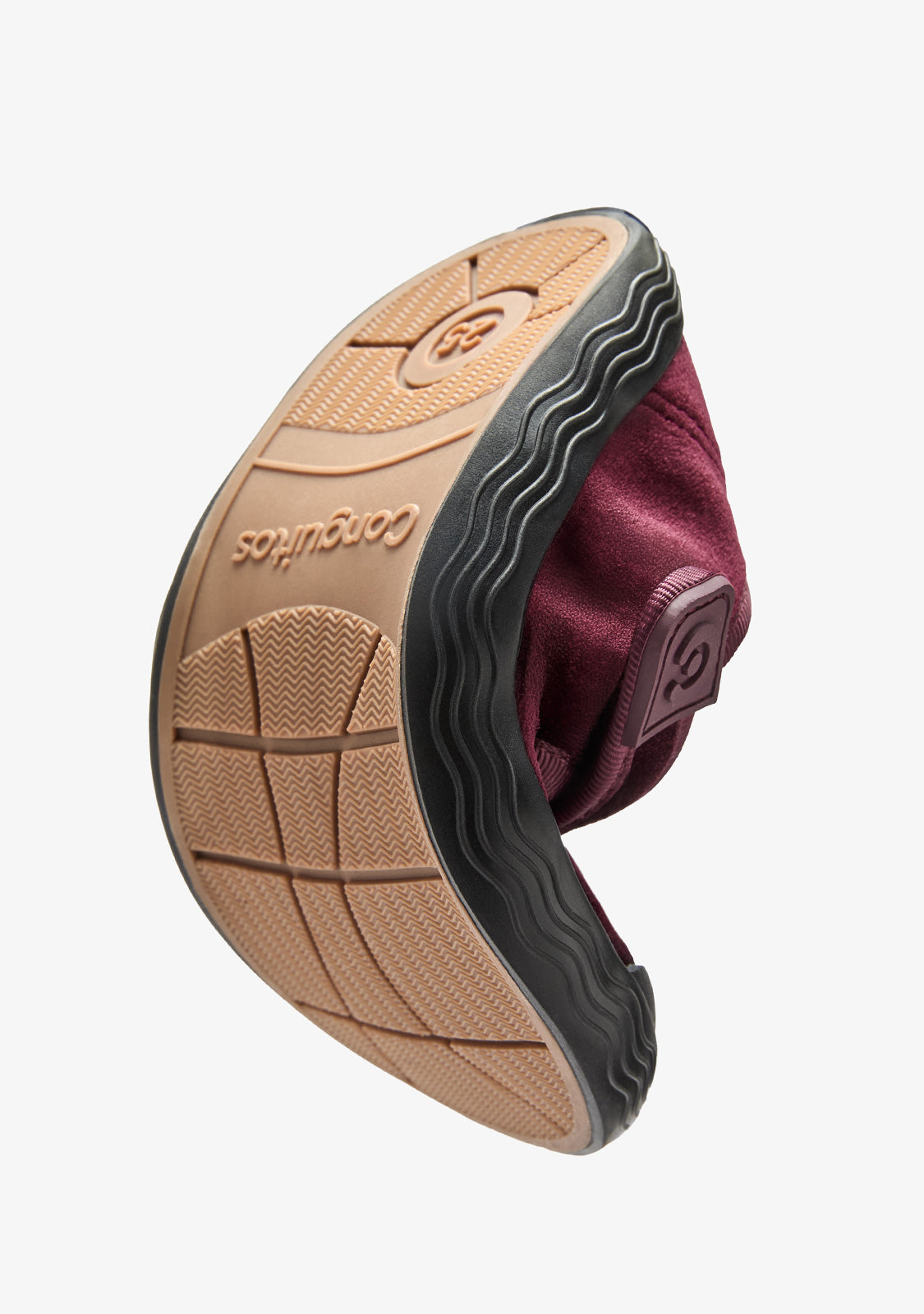 Barefoot Mary Jane Velvet Burgundy