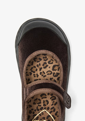 Barefoot Mary Jane Velvet Brown