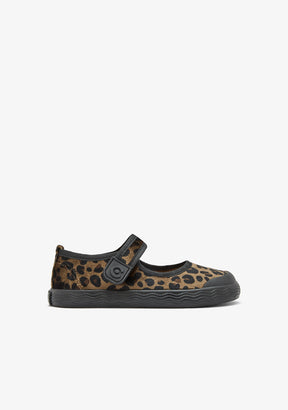 CONGUITOS ZAPATOS / MERCEDITAS Barefoot Mary Jane Leopard Print