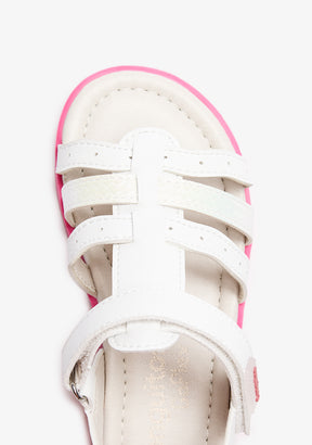 White Pink Barefoot Goflex Sandals