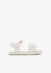 Sandales Goflex Barefoot à fleurs blanches