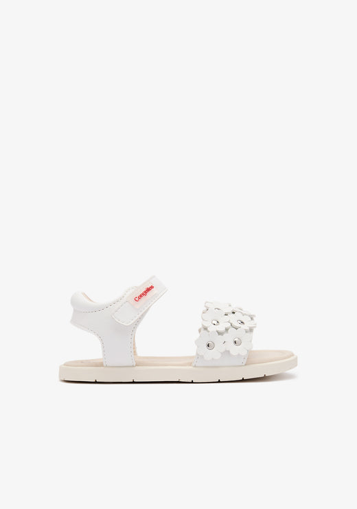 White Flower Barefoot Goflex Sandals