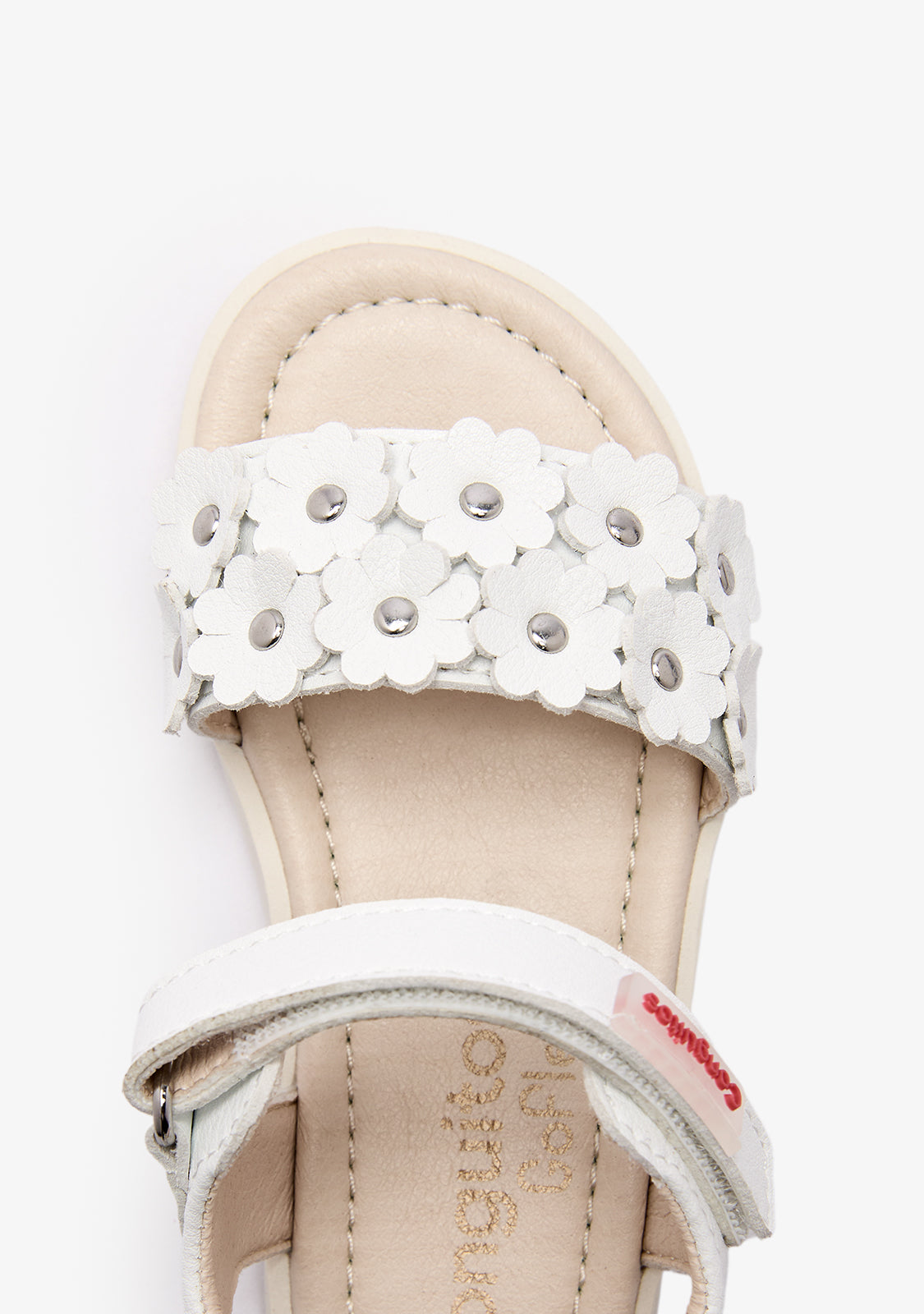 Sandali Goflex Barefoot con fiori bianchi