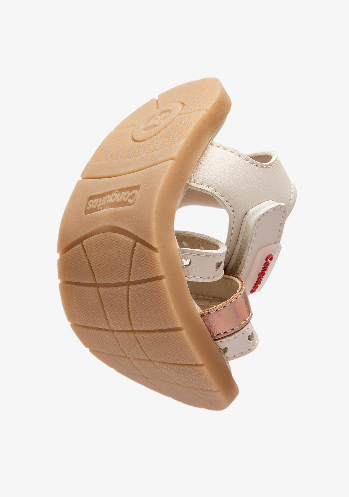 Beige Strips Hearts Barefoot Goflex Sandals