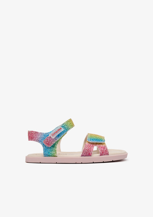 Rainbow Glitter Barefoot Goflex Sandals