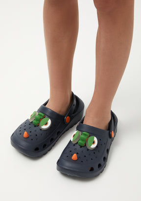 Navy Dino Light Clog
