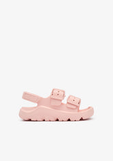Pink Double Buckle Sandals