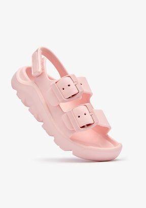 Pink Double Buckle Sandals