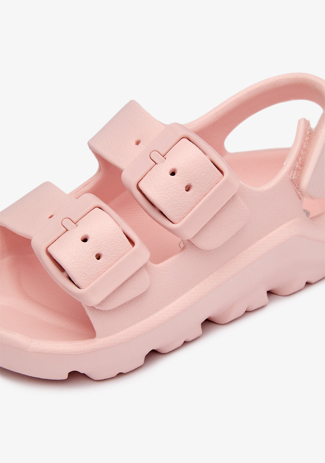 Pink Double Buckle Sandals