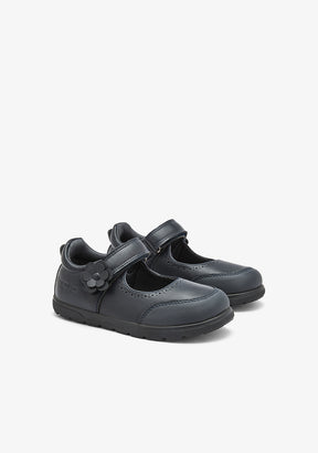 Barefoot School Mary Jane Shoes with Flowers