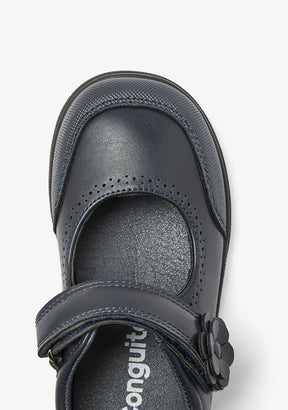 Barefoot School Mary Jane Shoes with Flowers