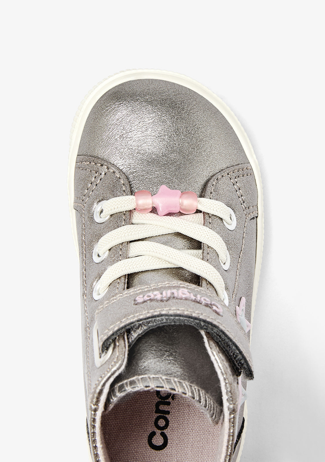 Sneakers Alte Barefoot Color Piombo con Stelle