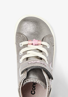 Sneakers Alte Barefoot Color Piombo con Stelle