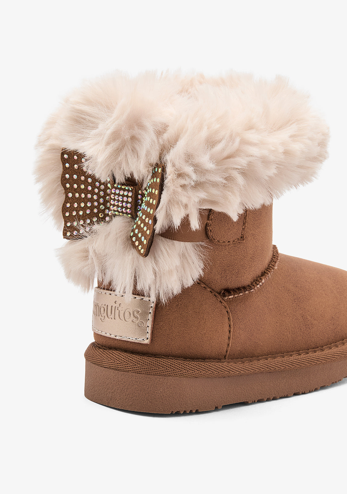 Stivali australiani Strass Bow Tan