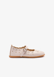 Beige Flowers Washable Ballerinas
