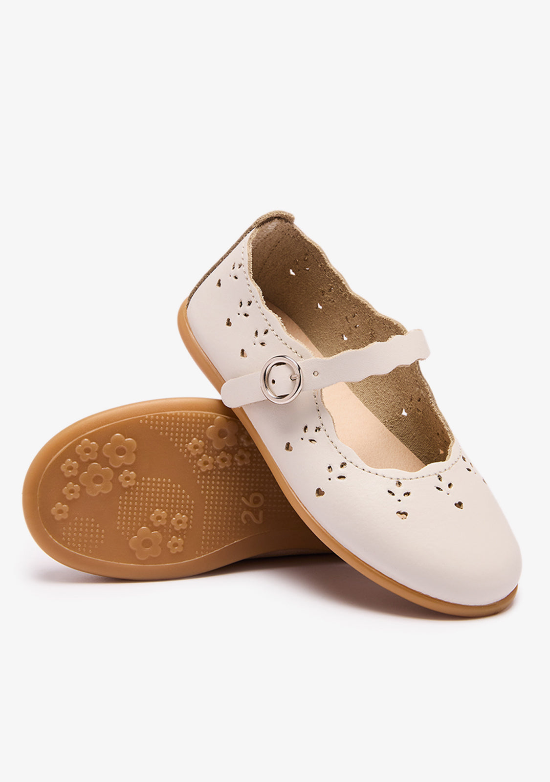 Sabrinas laváveis bege com flores