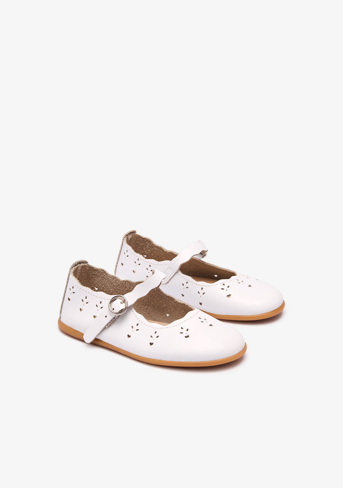 Bailarinas Blancas Lavables con Flores