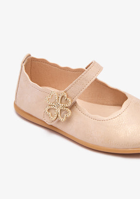 Bailarina Corazones Brillo Dorado