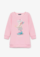 Vestido Sudadera Oso Rosa