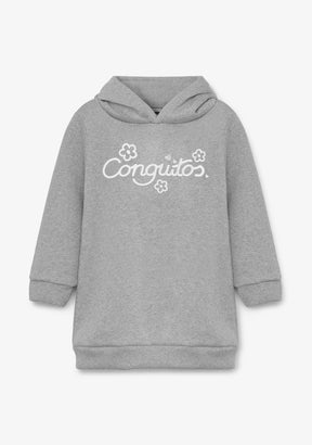 Grey Conguitos Hooded Sweatshirt Dress