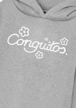 Grey Conguitos Hooded Sweatshirt Dress