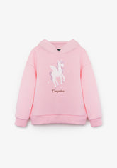 Sudadera con Capucha Unicornio Rosa