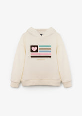 Hoddie Sweatshirt Flag Beige