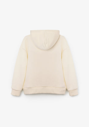 Hoddie Sweatshirt Flag Beige