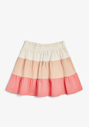 Beige Block Skirt