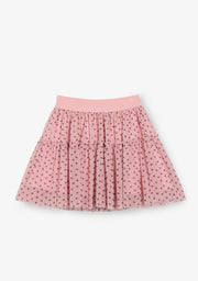 Falda Tul Corazones Rosa