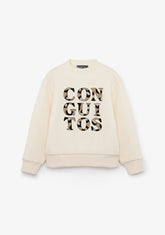 Sweatshirt Logo Leopard Brown